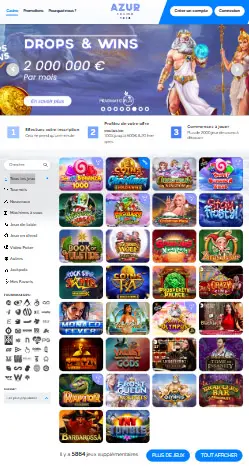 l'application et interface WinSpark Casino