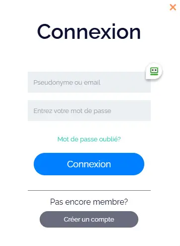 Connexion des membres du WinSpark Casino