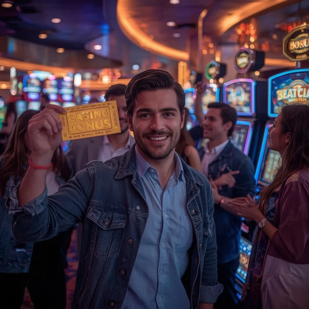 une personne avec un bonus WinSpark Casino